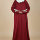 Black Beaded Fixed Baggy Abaya