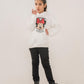 GIRLS WHITE FLEECE HOODIE