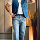 Black Urban Pleat Relaxed Jeans
