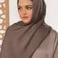 Dark Brown Crinkle Silk Hijab