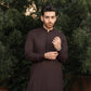 Dark Brown Kurta Trouser/Shalwar - Men