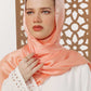 Deep Peach Silk Hijab