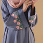 Dolphin Bloom Embroidered Abaya
