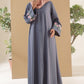 Dolphin Bloom Embroidered Abaya