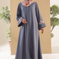 Dolphin Bloom Embroidered Abaya