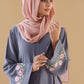 Dolphin Bloom Embroidered Abaya