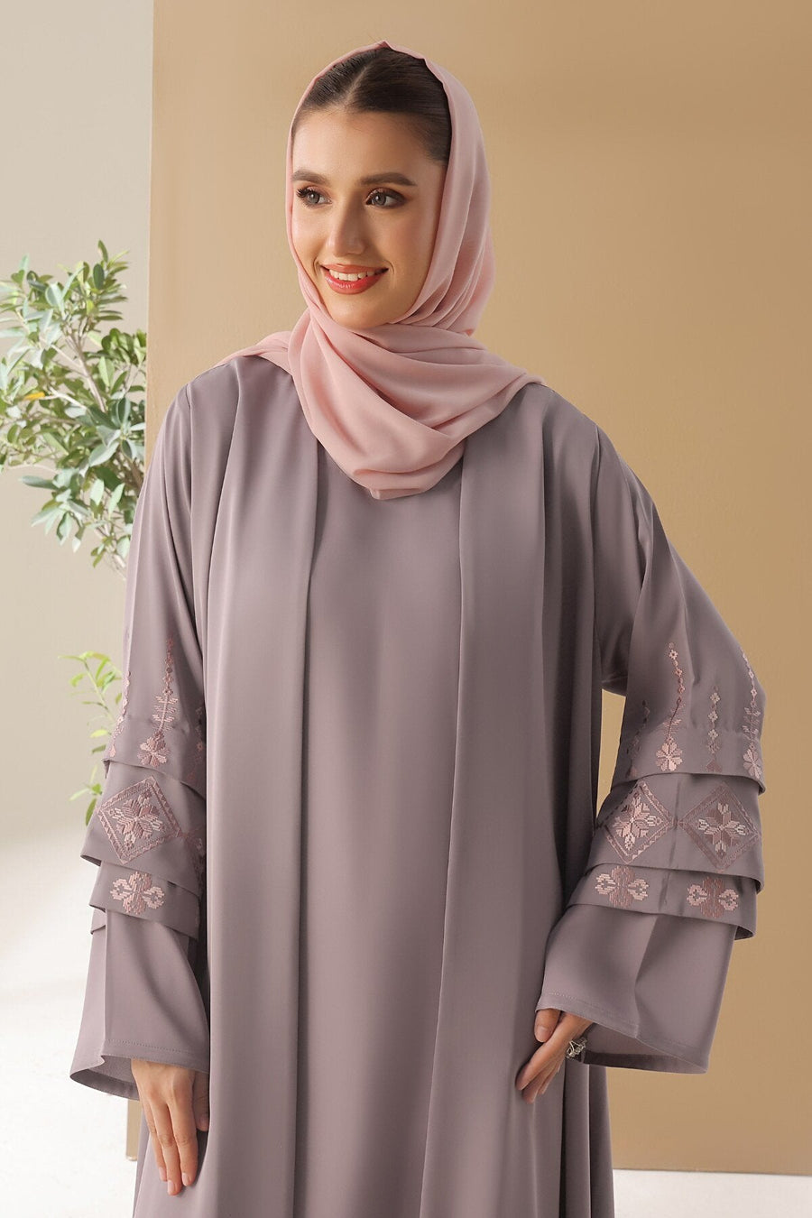Dusty Lavender Shrug Abaya