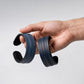 The Grit - Midnight Navy - Kara Style Leather Bracelet / Leather Cuff
