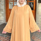 Ethnic Apricot Abaya