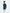 French Blue Cotton Kurta Trouser - Kids