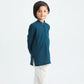 French Blue Cotton Kurta Trouser - Kids