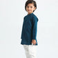 French Blue Cotton Kurta Trouser - Kids