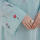 Frost Blue Embroidered Abaya