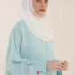 Frost Blue Embroidered Abaya