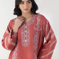 Stitched Dark Pink Embroidered Shirt + Shalwar