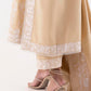 Stitched Beige Embroidered Culotte