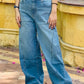 Blue Wash Skater Fit Jeans Women