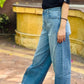 Blue Wash Skater Fit Jeans Women