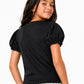 GIRLS PUFF SLEEVE SMILEY DAISY TEE