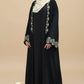 Gold Cross Stitch Embroidered Abaya