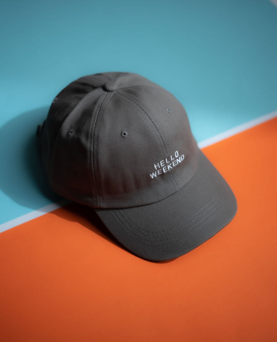 Grey Hello Weekend Cap -IMP56