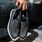 Grey Suede Penny Loafers