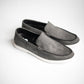 Grey Suede Penny Loafers