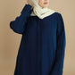 Gulf Blue Pleated Abaya