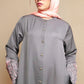 Hibiscus Mid Grey Abaya