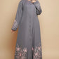 Hibiscus Mid Grey Abaya