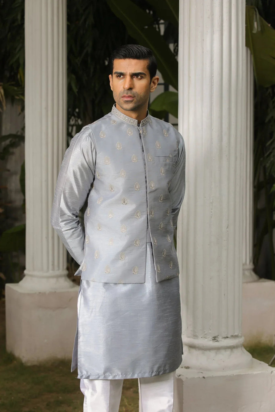 Raw Silk Kurta Trouser - Men