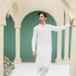 Off White Blended Waistcoat - Straigth Cut - Men