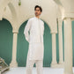 Off White Blended Waistcoat - Straigth Cut - Men