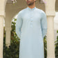 Sky Blue Kurta with White Trouser - Men