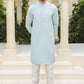 Sky Blue Kurta with White Trouser - Men