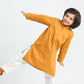 Mustard Cotton Kurta Trouser - Kids