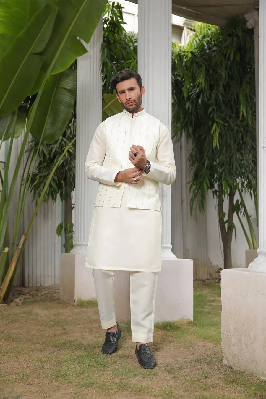Raw Silk Kurta Trouser - Men