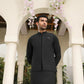 Midnight Black Blended Waistcoat - Straigth Cut - Men