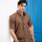 WAFFLE TEXTURED BUTTON DOWN SHIRT