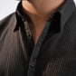 WAFFLE TEXTURED BUTTON DOWN SHIRT