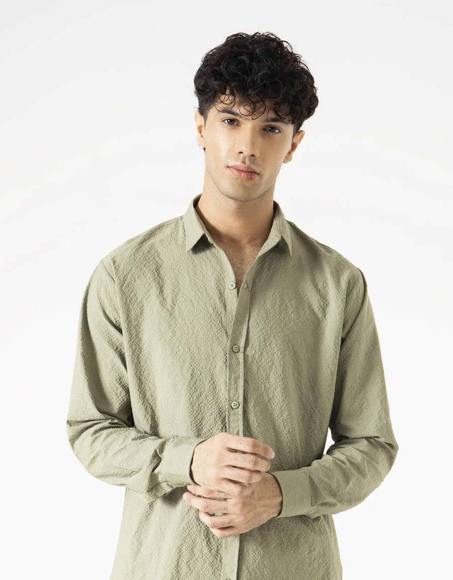 TEXTURED FULL SLEEVES SHIRT