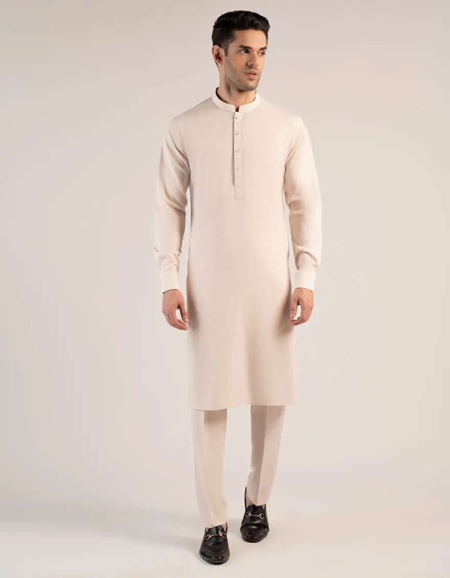 Fawn Unstitched Kameez Shalwar Fabric