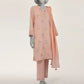 Pink Jacquard Embroidered 3Pc Stitched