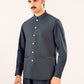 Midnight Blue Kurta Shalwar with Pick-Stitch Matching Waistcoat - Men