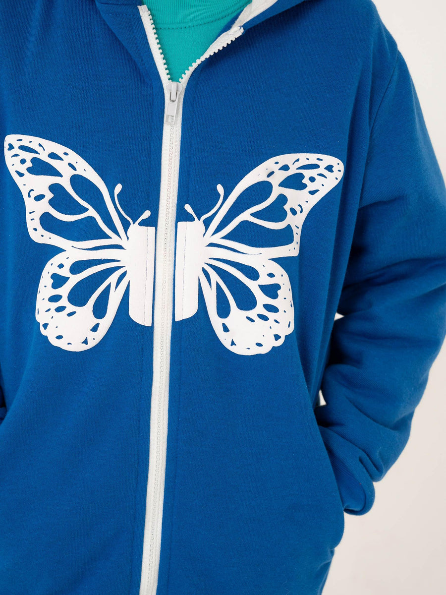GIRLS BLUE FLEECE JACKET