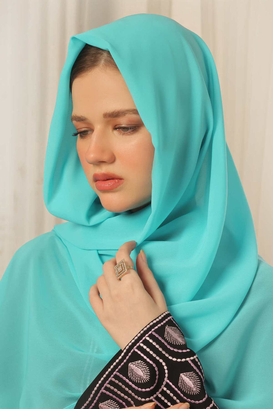 Light Sea Green Georgette Hijab
