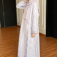 Lilac Leaf Petal Embroidered Abaya