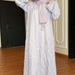 Lilac Leaf Petal Embroidered Abaya