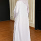 Lilac Leaf Petal Embroidered Abaya