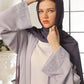 Lilac Shrug Embroidered Abaya